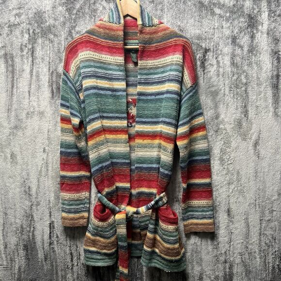 Exclusive Hand Knit Lauren Ralph Lauren Southwest Navajo Cardigan Women's Medium - Picture 1 of 5
